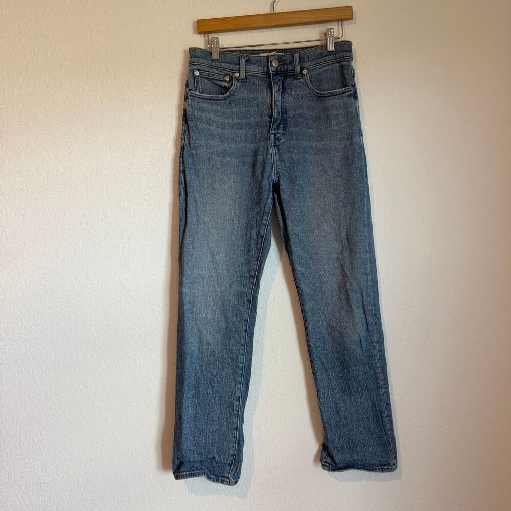 Madewell Straight-Leg Jeans in Medium Blue Wash - Picture 2 of 7